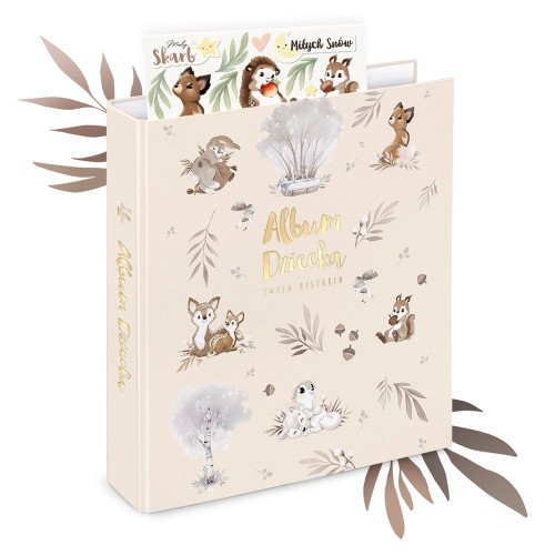 Album dziecka XL Leśne zwierzątka beżowy Mini Misiu