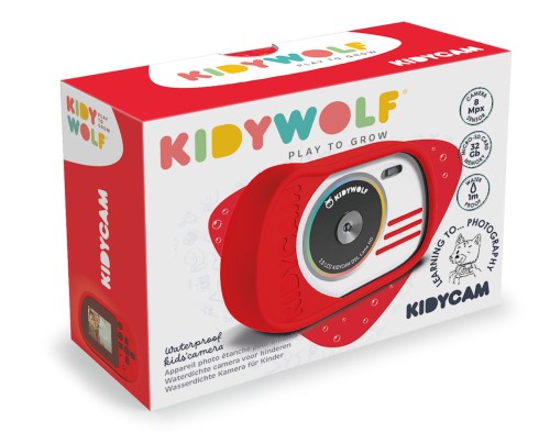 Kidycam aparat fotograficzny wodoodporny czerwony Kidywolf