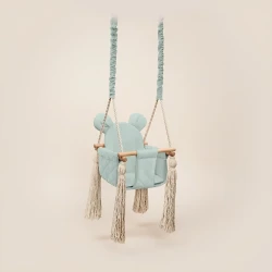 Huśtawka VelvetSwing Sky Gray drewniana Babysteps