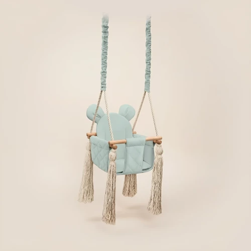 Huśtawka VelvetSwing Sky Gray drewniana Babysteps