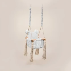 Drewniana huśtawka Szara VelvetSwing Gray / Babysteps