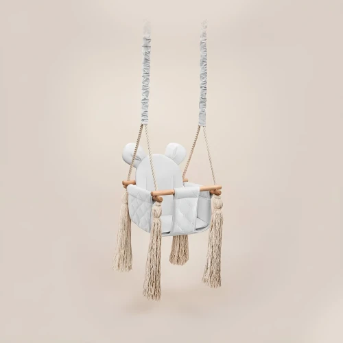 Drewniana huśtawka Szara VelvetSwing Gray Babysteps