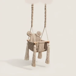 Drewniana huśtawka VelvetSwing Beige Beżowa / Babysteps