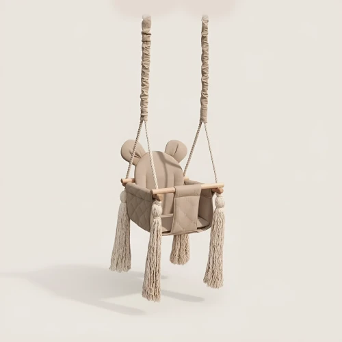 Drewniana huśtawka VelvetSwing Beige Beżowa / Babysteps