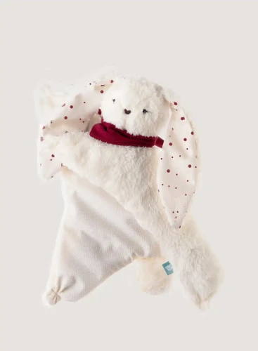 Ciepluś Króliczek Ecru - Termofor obciążeniowy z naturalnym ziarnem Szumisie