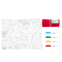 Scribble - mata silikonowa do kolorowania Australian baby animals Juegaconmigo