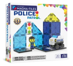 Klocki Magnetyczne Police Patrol 20 el. MAGNA-TILES