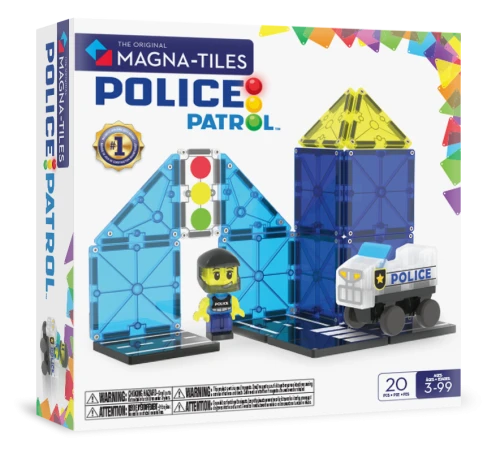 Klocki Magnetyczne Police Patrol 20 el. MAGNA-TILES