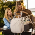 Plecak dla mamy MODERN STYLE beżowy BabyOno wodoodporny materiał