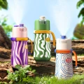 Bidon ze spryskiwaczem Różowy Mideer pojemność 500 ml