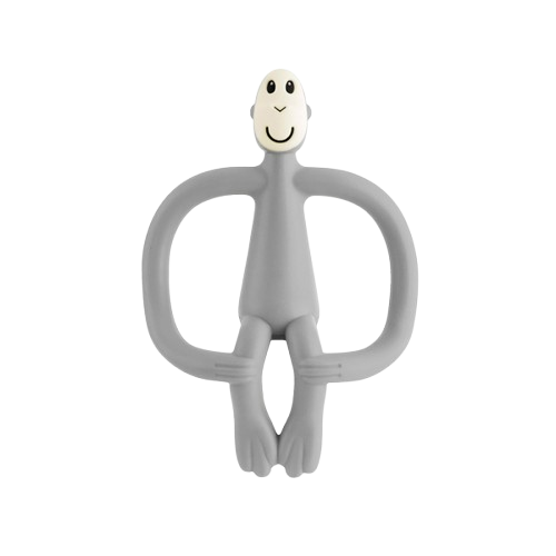 Gryzak kojący ze szczoteczką Małpka szary Matchstick Monkey