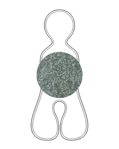 Wełniana wkładka termoregulacyjna MINI merino do fotelika 0–13 kg Szałwia Patulove