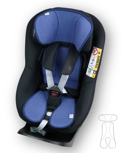 Dwuczęściowa wełniana wkładka merino do fotelika MIDI Denim Patulove