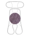 Dwuczęściowa wełniana wkładka termoregulacyjna MIDI merino do fotelika do 105 cm Wrzos Patulove
