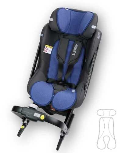 Dwuczęściowa wełniana wkładka merino do fotelika MAXI Denim Patulove