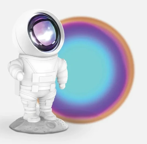 Lampka projekcyjna Astronauta Niebieska tęcza MOB