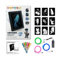 Kidyneon Pack Kreatywny zestaw do tworzenia świecącej dekoracji Kidywolf skład zestawu