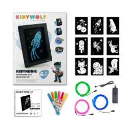 Kidyneon Pack Kreatywny zestaw do tworzenia świecącej dekoracji Kidywolf