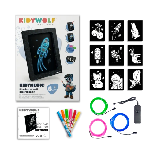 Kidyneon Pack Kreatywny zestaw do tworzenia świecącej dekoracji Kidywolf
