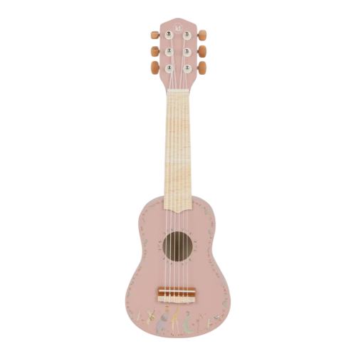 Little Dutch Drewniana gitara różowa Safari Friends