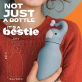 Butelka termiczna ze słomką Bestie Słoń 460 ml Asobu wyjmowana elastyczna słomka