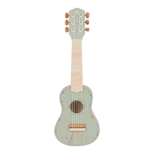 Little Dutch Drewniana gitara zielona Safari Friends