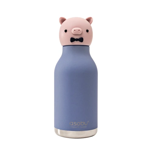 Butelka termiczna ze słomką Bestie Świnka 460 ml Asobu