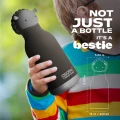 Butelka termiczna ze słomką Bestie Owca czarna 460 ml Asobu bez bpa