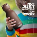 Butelka termiczna ze słomką Bestie Niedźwiedź 460 ml Asobu poręczna i wygodna