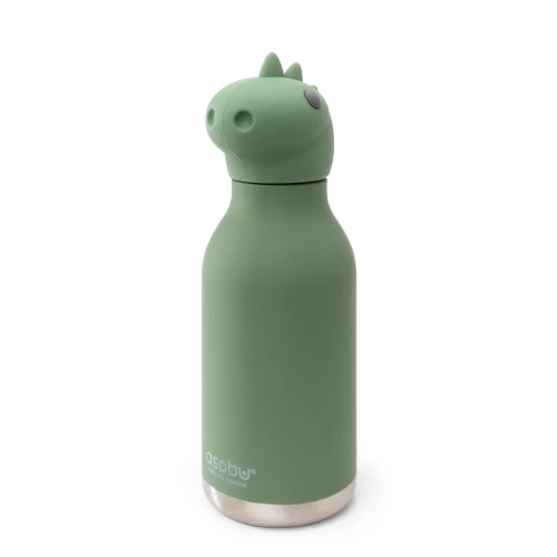Butelka termiczna ze słomką Bestie Dinozaur 460 ml Asobu