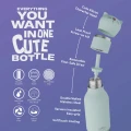 Butelka termiczna ze słomką Bestie Kot 460 ml Asobu wygodny poręczny kształt