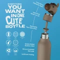 Butelka termiczna ze słomką Bestie Koń 460 ml Asobu bez bpa