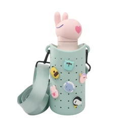 Etui na butelkę z paskiem Bestie Sling zielone Asobu