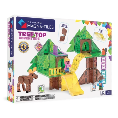 Klocki Magnetyczne Tree Top Adventure 42 el. MAGNA-TILES