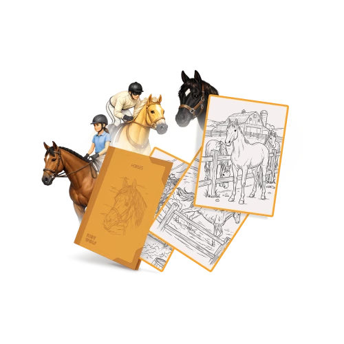 Wkłady uzupełniające do K-DRAW-PAD 8+ Horses Kidywolf