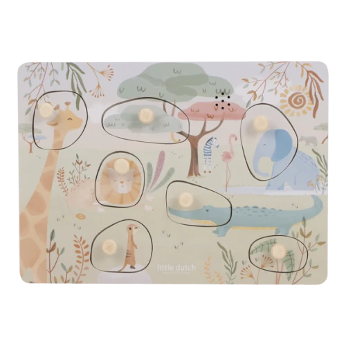 Puzzle dźwiękowe Safari Friends FSC Little Dutch
