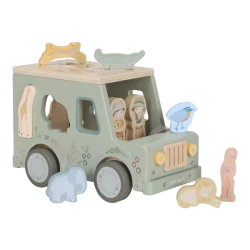 Drewniany samochód sorter Safari Friends FSC Little Dutch