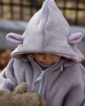 Ponczo samochodowe Lamb Pink Patulove duży ciepły kaptur