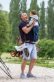 Rowerek biegowy jeździk 2w1 czerwony z czerwonymi felgami ciche koła pasek do noszenia FWRider lekka konstrukcja