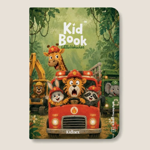 Tablet Graficzny z kartami pracy do rysowania KidBook Little Vehicles Kidinex