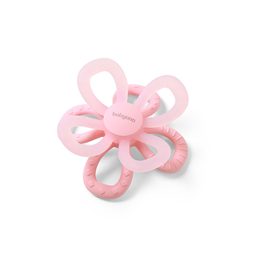 OUTLET Gryzak silikonowy Flower różowy BabyOno (1)