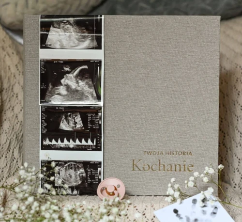OUTLET Pamiętnik dziecka "Twoja historia Kochanie" Szarość Memorable