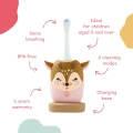 Zoo Toothbrush Szczoteczka soniczna do zębów dla dzieci Deer The ZooFamily stacja ładująca