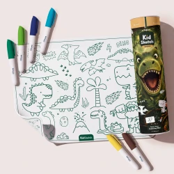 KidSketch Silikonowa mata do kolorowania i pisania Dinosaur Kidinex