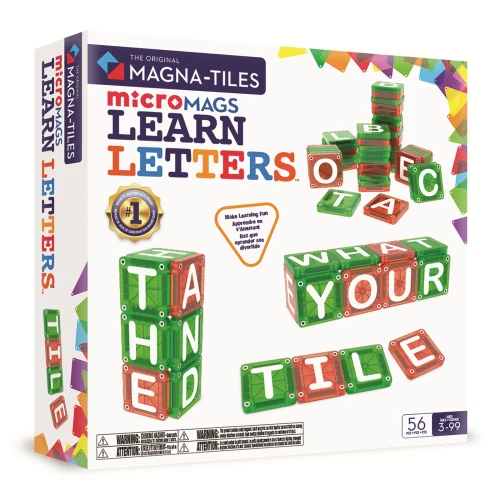 Klocki Magnetyczne LEARN Letters 56 el. MAGNA-TILES