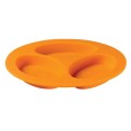 Silikonowy talerzyk trójdzielny pomarańczowy 4m+ - oogaa