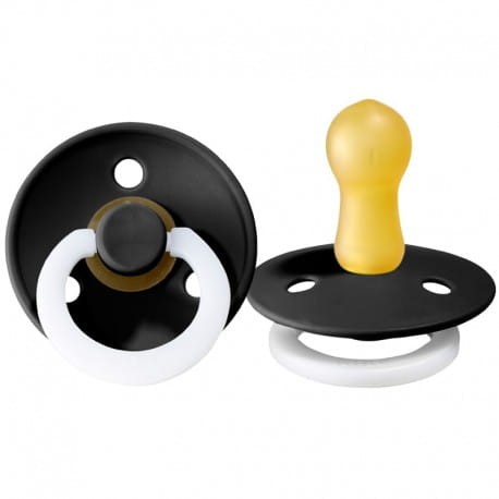 Bibs black glow in dark S smoczek uspokajający kauczuk