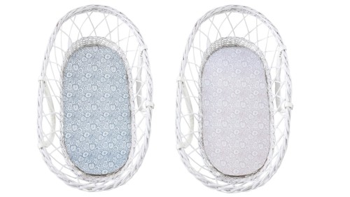 Prześcieradło do gondoli 2szt. We Care Grey - Pink / Sleepee