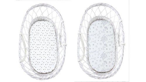 Prześcieradło do gondoli 2szt. We Care Czarne Kropki-Bloom / Sleepee