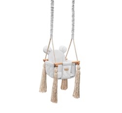 Drewniana huśtawka Szara VelvetSwing Gray / Babysteps